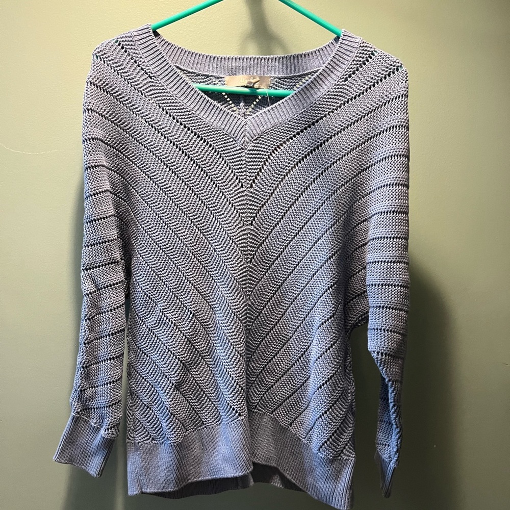 Blue knit sweater